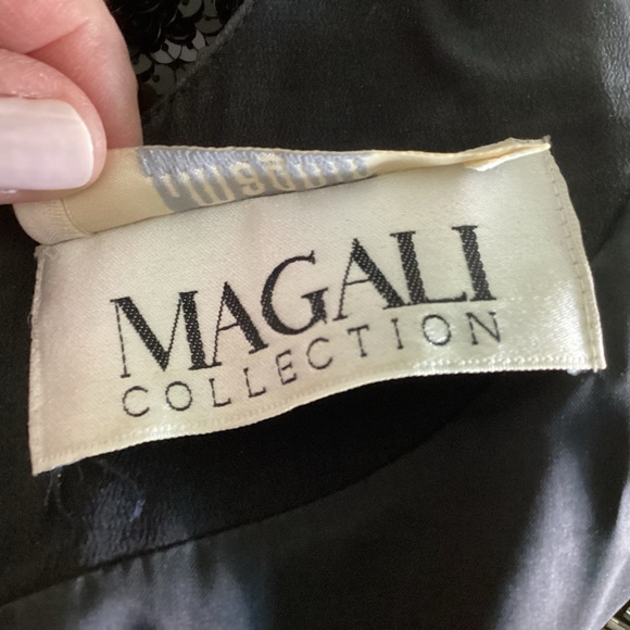 Vintage Dress Sequin Stars Party Black Silver 8 - Picture 4 of 11